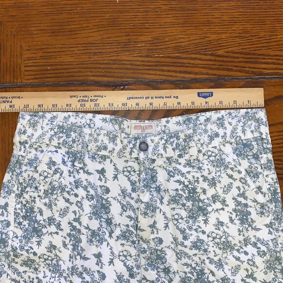 Hudson & Barrow Mens Floral Print Shorts Size 34 Preppy Casual Chino Flat Front - Picture 6 of 10